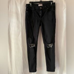 Free People Black Denim Skinny Jeans